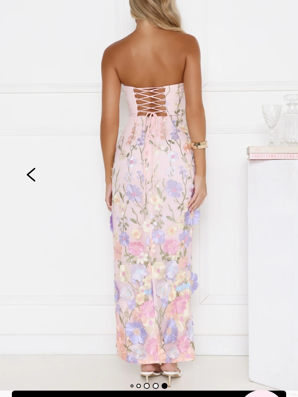 Hello Molly floral journey strapless maxi dress